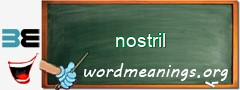 WordMeaning blackboard for nostril